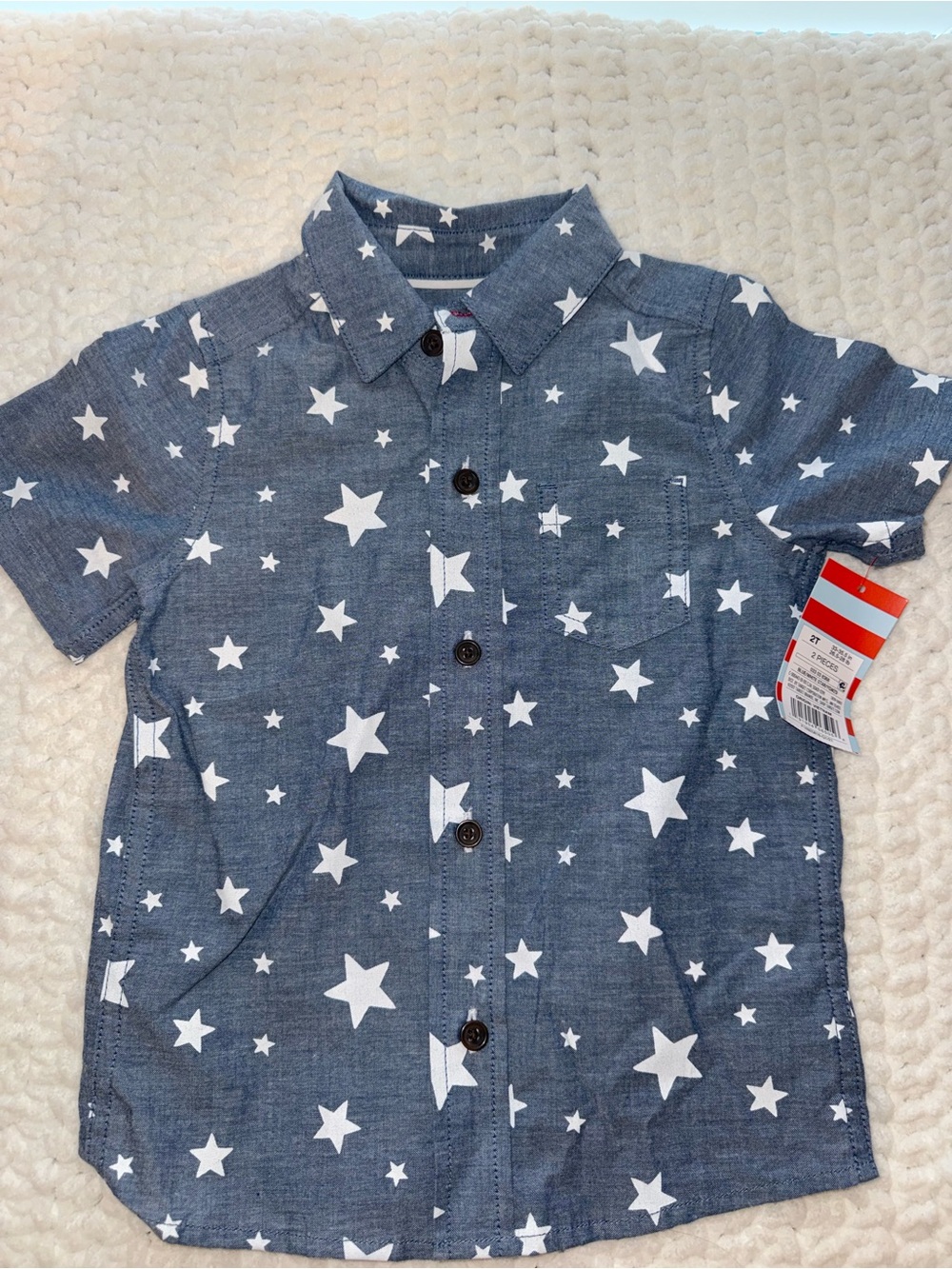 Target Navy Blue Star Button-Down Shirt